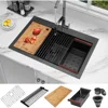 Kitchen Sink Black Kitchen Sink, Drop In Kitchen Sink, Stainless Steel Kitchen Sink, Single Bowl Kitchen Sink, Workstation 1