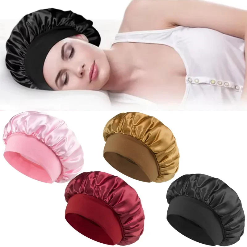 Hair Care Cap High Elasticity Wrapped Headscarf Beauty Shower Female Nursing Satin Sleeping