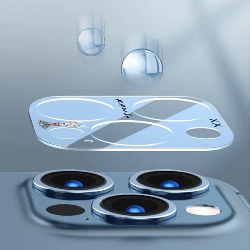 Cartoon Clear Glass Camera Lens Protector Cover