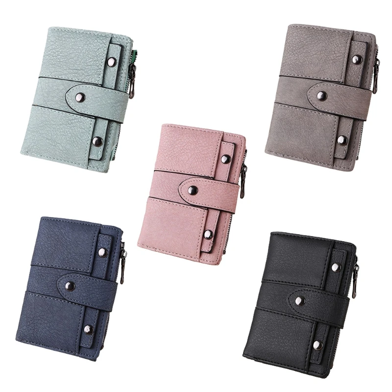 

Women Wallet Simple Retro Rivets Short Wallet Coin Purse Card Holders Handbag for Girls Purse Small Wallet Ladies Bolsa Feminina