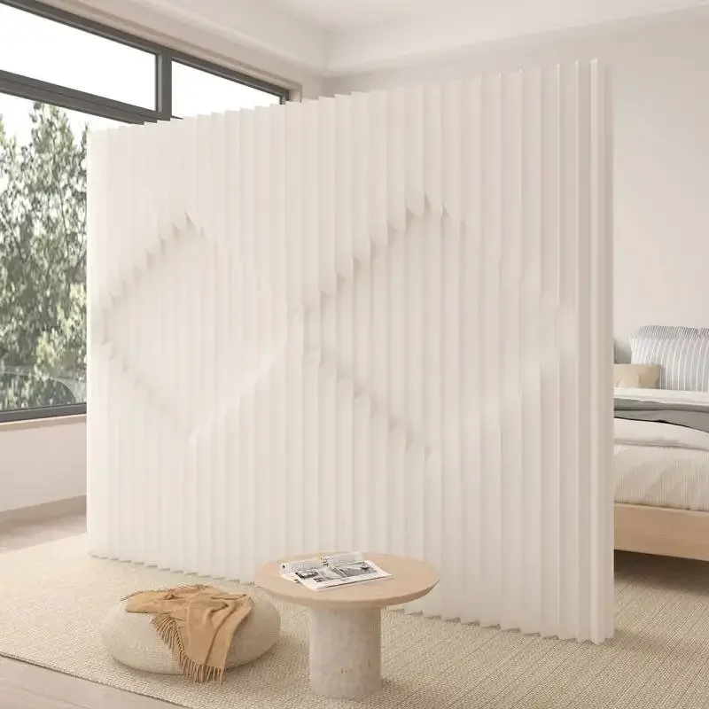 Home Decoration White Folding Organ Paper Wall Panel Removable Screens & Room Dividers For Indoor Office