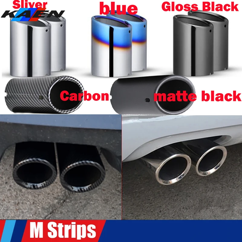 Car Exhaust Tail Pipe Cover VW Tiguan Volkswagen Passat B7 CC 2pcs Auto Accessories Audi A4 B8 A3 A1 Q5 car exhaust tail pipe