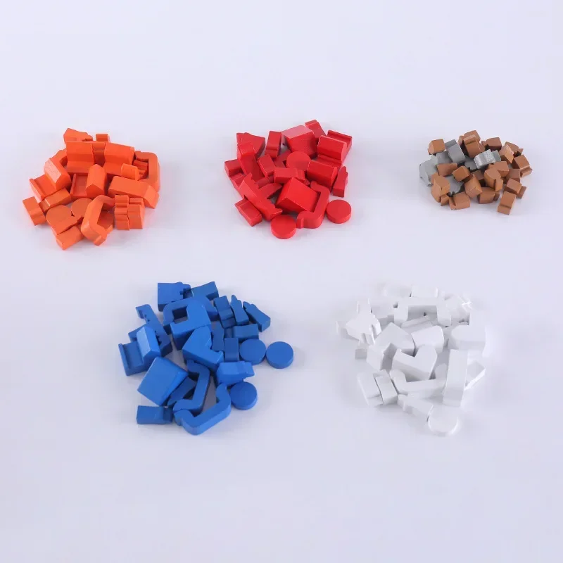 Set di accessori per giochi da tavolo colorati in legno - immagine 2