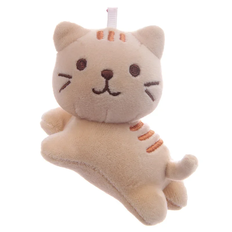 12cm Cartoon Cat Plush Toy White Grey Kittens Plush Pendant for Bag Key Rings Birthday Christmas Gifts Keychain for Kids plush toys