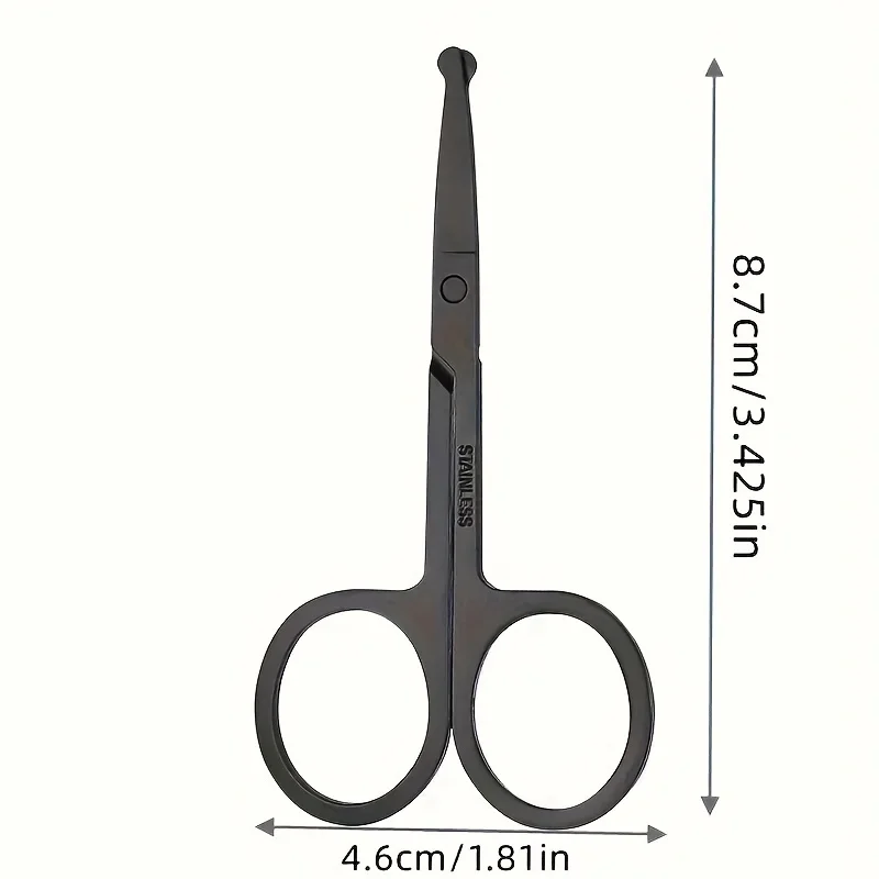 Precision Stainless Steel Scissors For Beard & Facial Hair - Safe Rounded Tip, Ideal For Men & Women 5