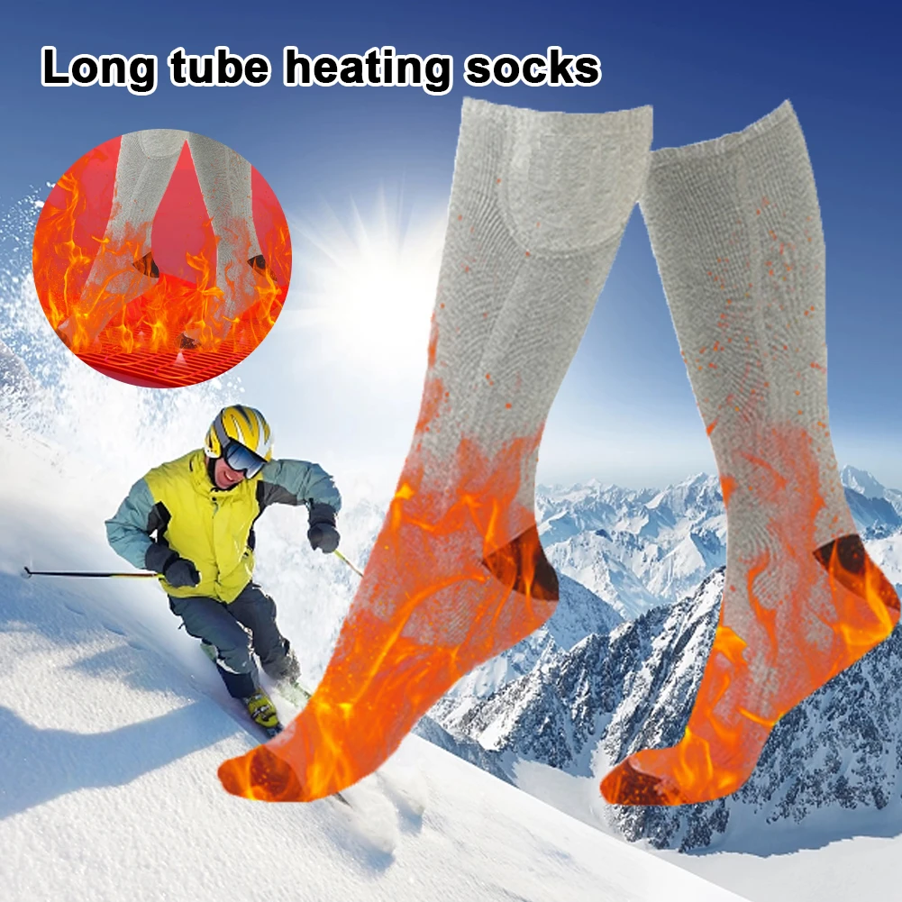 Electric Heating Socks Cold-Proof Winter Heating Socks Fast Heating Winter Warm Thermal Socks Washable for Outdoor Skiing Hiking