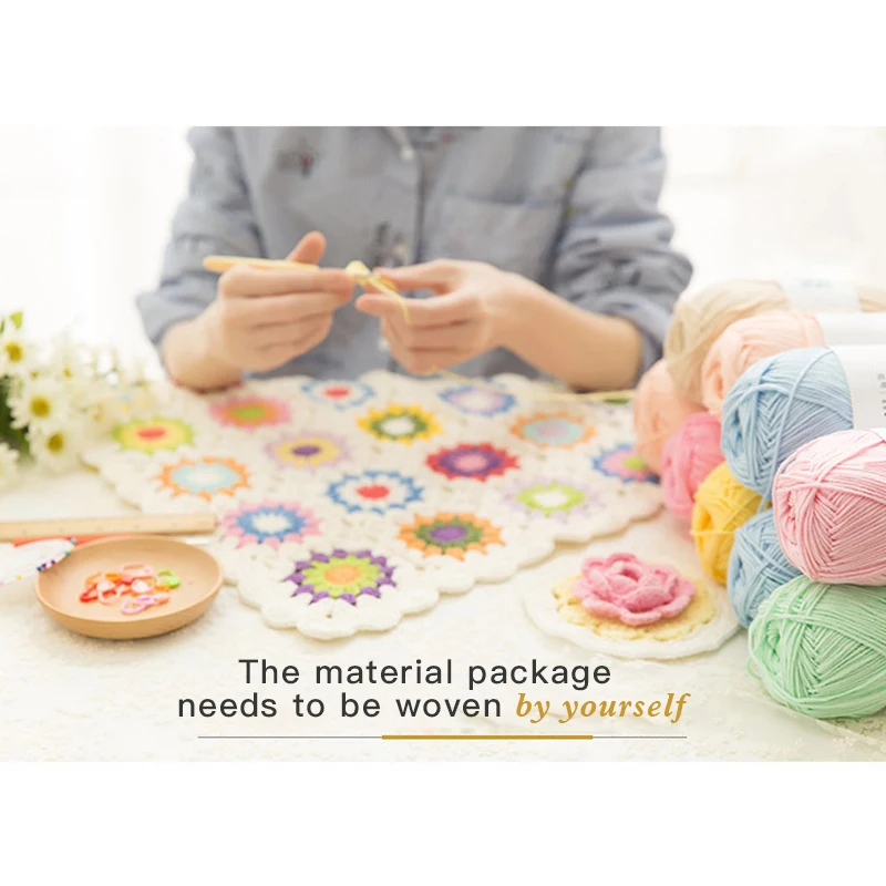 Susan's Family Sunflower Bags Crochet Knitting Kit DIY Material Package Crochet Supplies