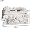 Hand Pinch Roses Ceramic Tissue Box Handmade Flower Paper Box Napkin Boxes Decoration Craft Paper Storage Boxes Tissue Organizer 6