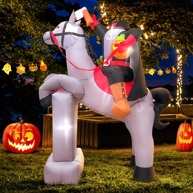 240cm 270cm Halloween Home Outdoor Decoration Arch Door Scary Ghost Pumpkin Witch Blow Up Halloween Party Decor Prop - Image 4