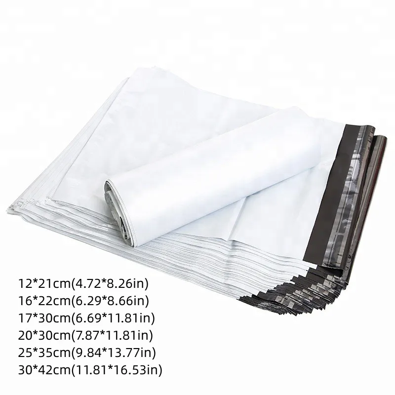 

30Pcs White Plastic Courier Bag Thickened Self-seal Packaging Bags Storage Bag Shipping Mailing Bags