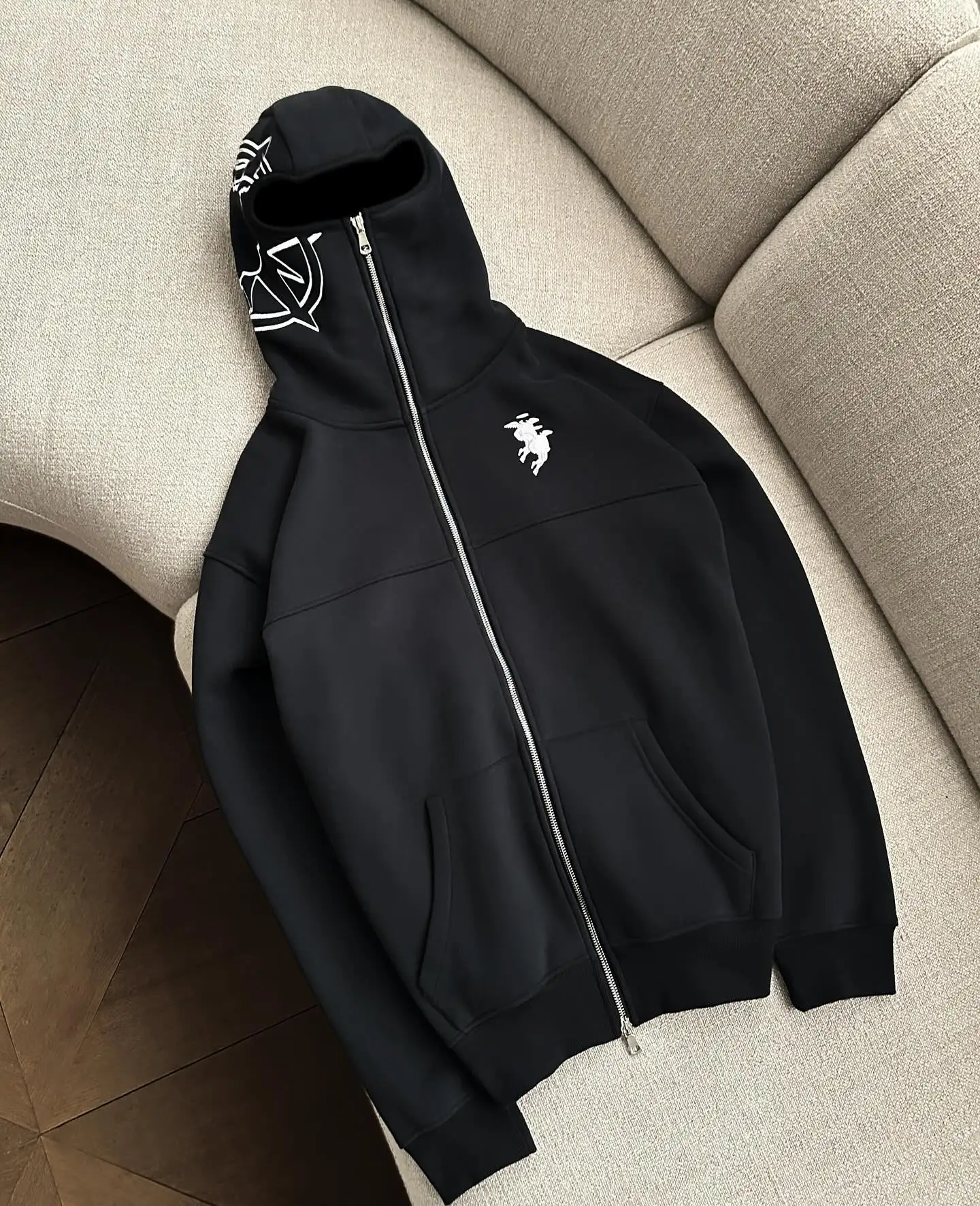 Nueva sudadera con cremallera Y2k retro para hombre y mujer, sudadera con estampado gótico, sudadera holgada de gran tamaño estilo Harajuku, ropa de calle negra