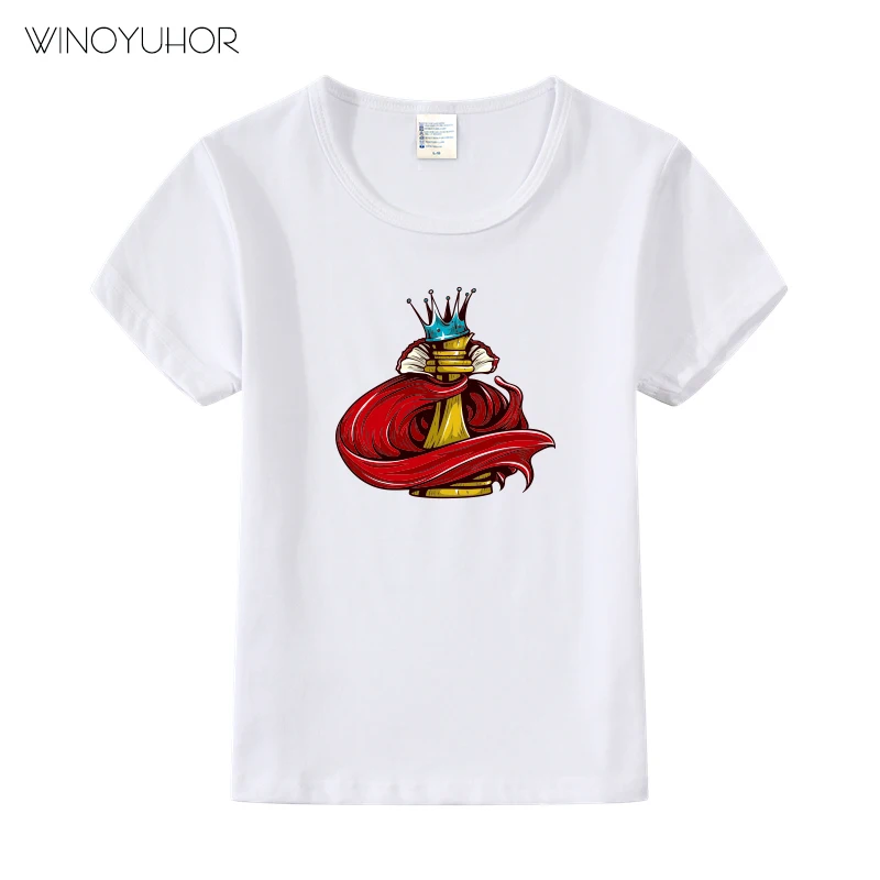 

Chess King Game Playing Funny Printed T Shirt Baby Boys Summer Casual Short Sleeve T-Shirts Kids Girl Tops Clothing