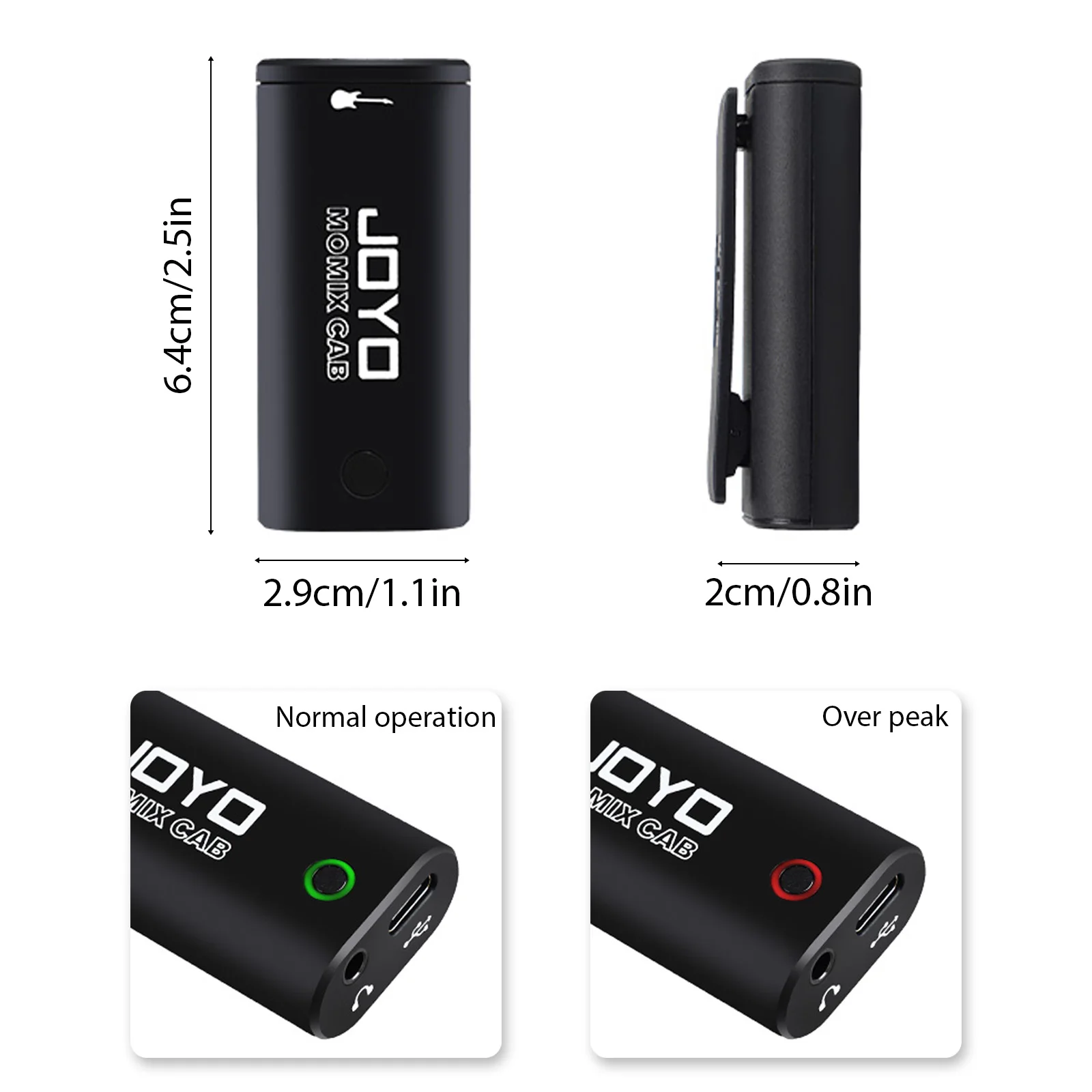 Guitar Audio Interface Portable Mini Recording Sound Card Lightweight Type-C Conversion Adapter JOYO
