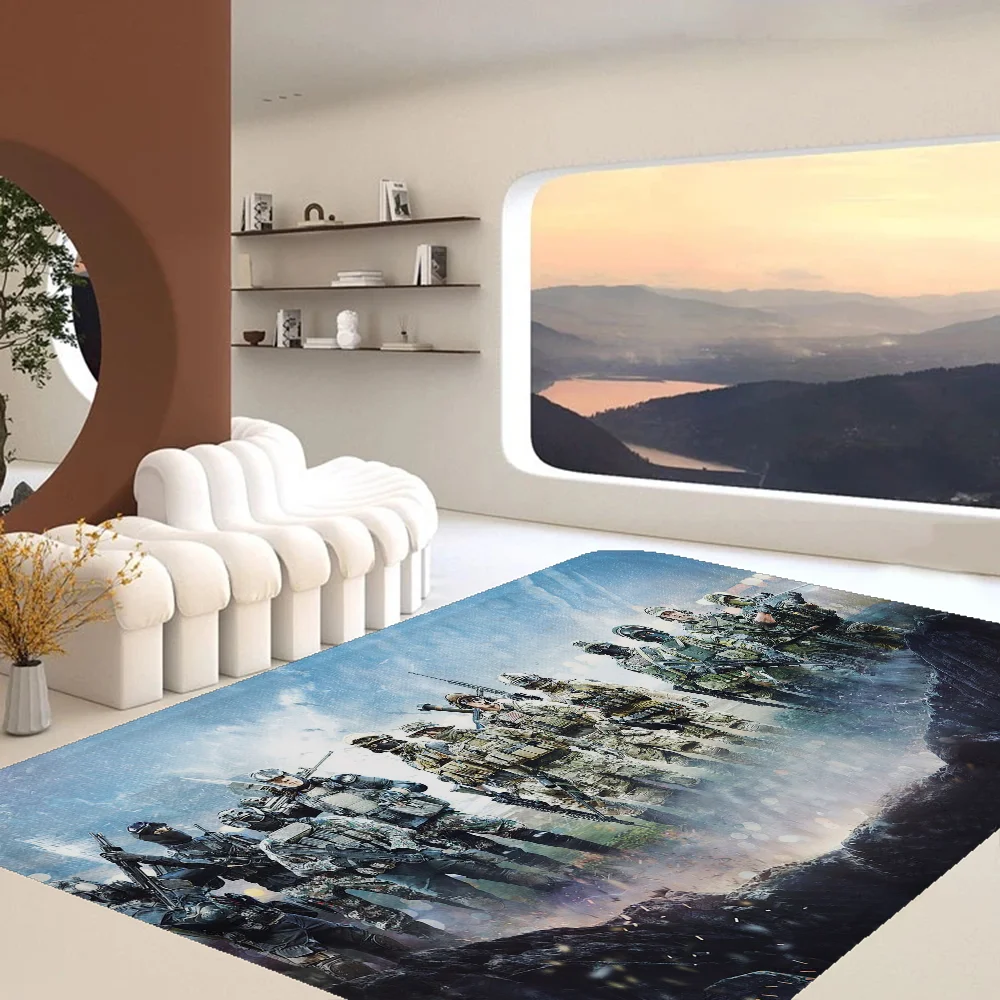 Battlefield 2042 Floor Mat INS Style Soft Bedroom Floor House Laundry Room Mat Anti-skid Household Carpets