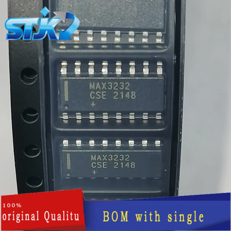 

10PCS MAX3232CSE+T integrated circuit (IC) interface driver, receiver and transceiver are new and original from stock