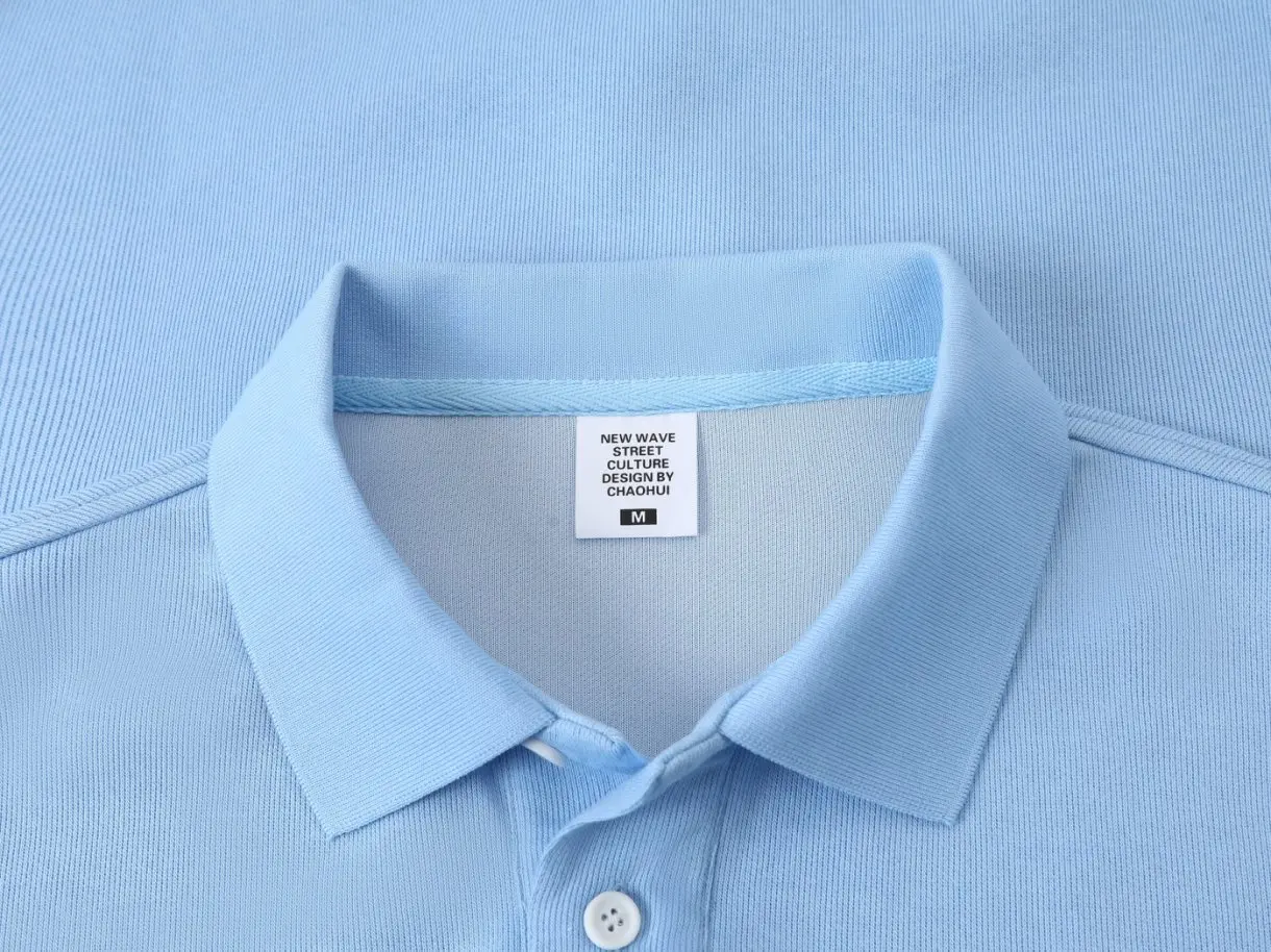 350 g/m2 Herren-Poloshirt aus schwerer Baumwolle, europäisches, lässiges Pendel-T-Shirt mit lockerer Passform, Herbst-Umlegekragen, lange Ärmel, Büro-Top, Unisex – Detail 6