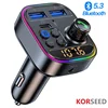 Wireless Bluetooth Car Adapter Bluetooth 5.3 FM Transmitter AUX Radio Receiver MP3 Player Handsfree Call Type-C USB  Car charger 1