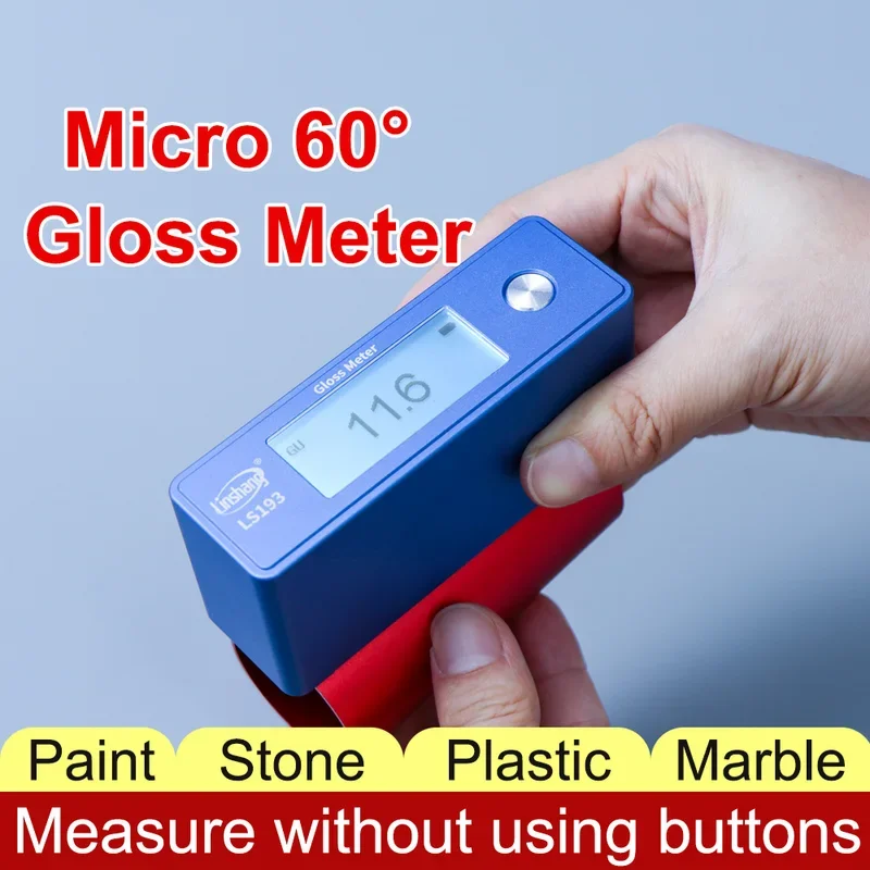 Glossmeter 60 Degree Marble Gloss Meter Single Angle Granite Polishing Gloss Tester Micro Aperture for Marble Quartz LS193