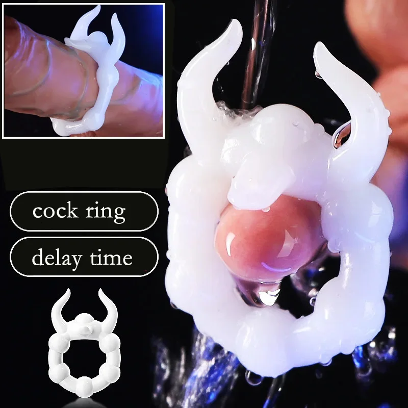 Riutilizzabile Eiaculazione Ritardata Allenamento Anello Erettile Maschio Anello Di Blocco Per Rilegatura Del Pene Coppia Gioco Sessuale Puntelli Gioc