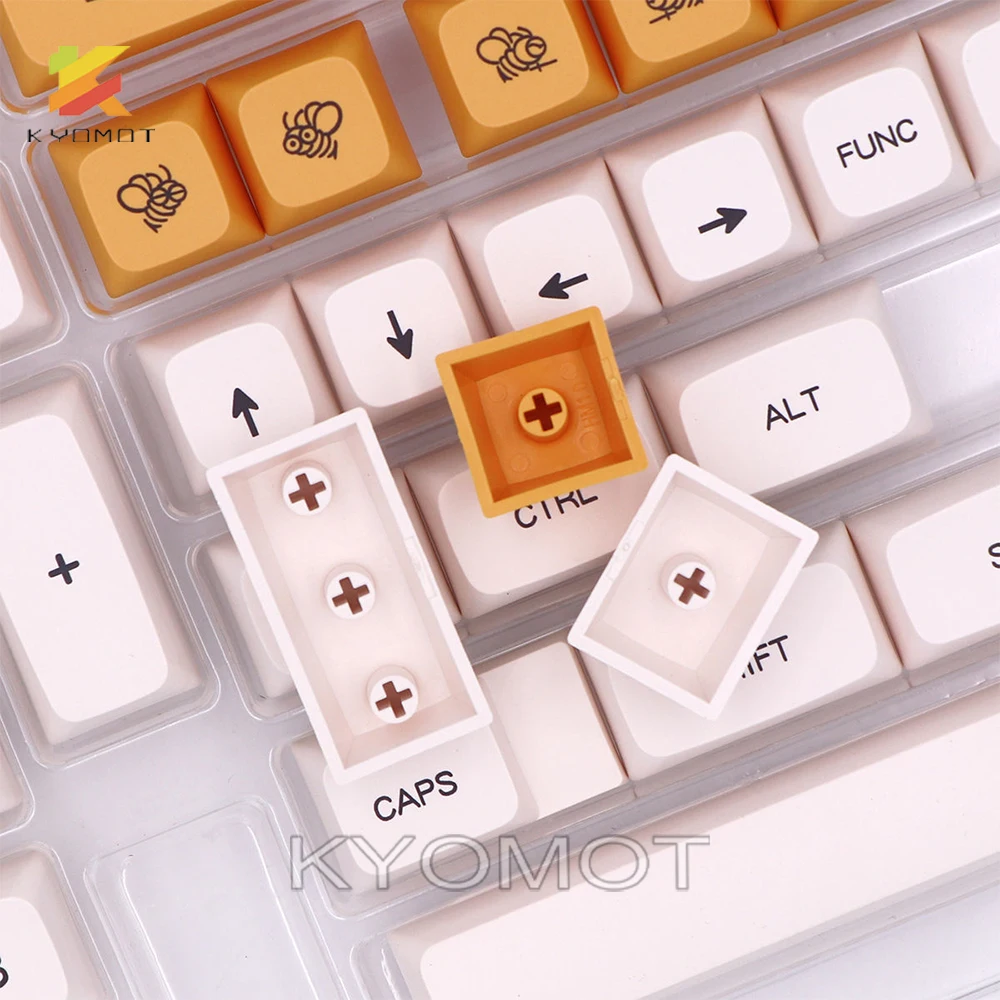 체리 MX 스위치용 허니 밀크 한국 키캡, PBT 염료 승화 XDA 프로필 키캡, DIY 레이아웃 기계식 키보드, 140 키