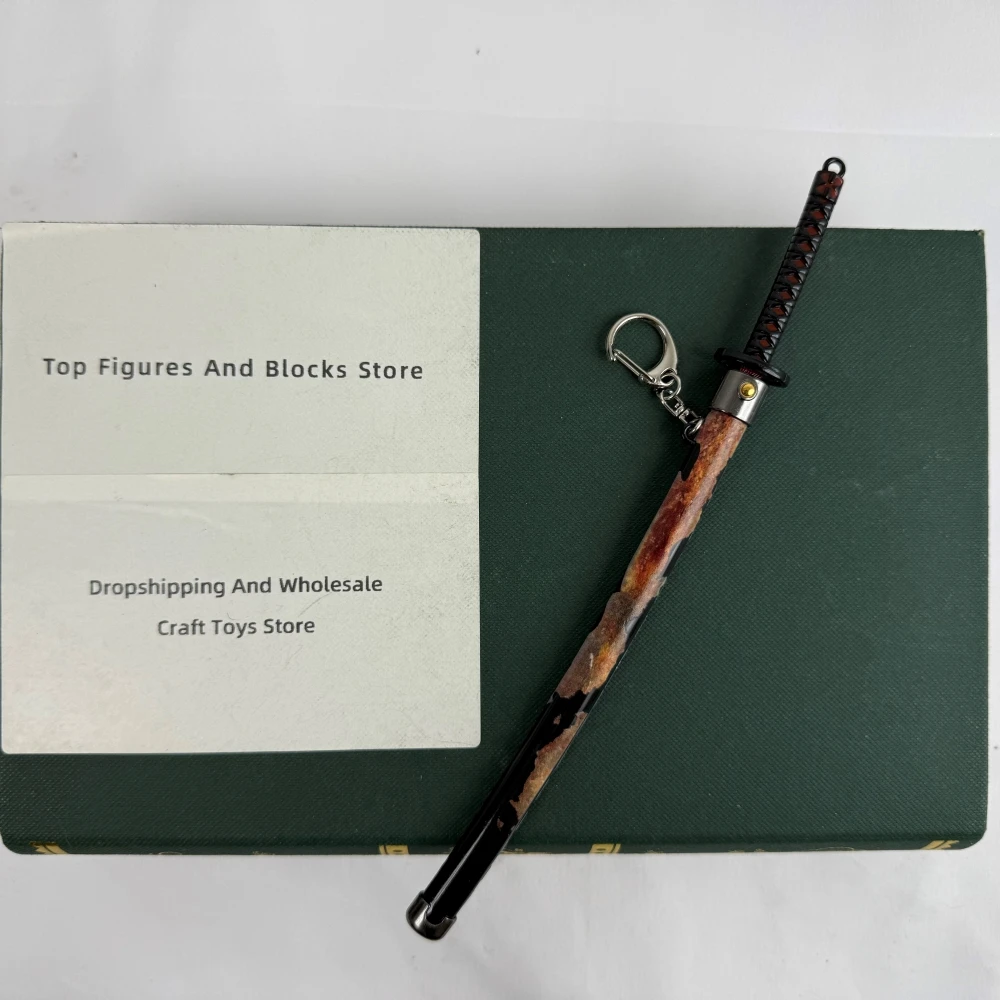 Elden Rivers of Blood Sword Replica Ring 23cm/9.05in Zinc Alloy Model With Spring Release Scabbard Rust-Proof Ideal For Fans