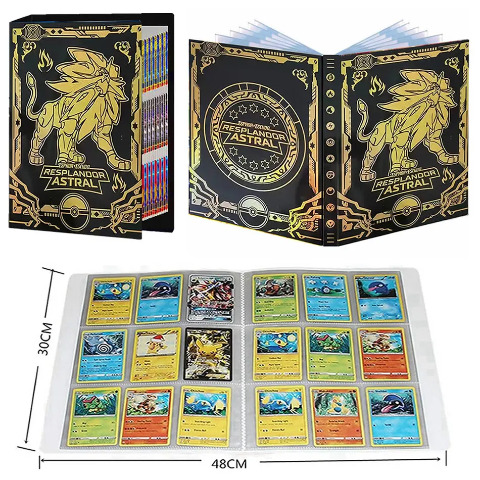 9 Pocket 540 Card Pokemon Album Book Pokémon Vmax Gx Map Game Holder Loaded  List Collection Binder Folder Protection Toys Gift - Game Collection Cards  - AliExpress