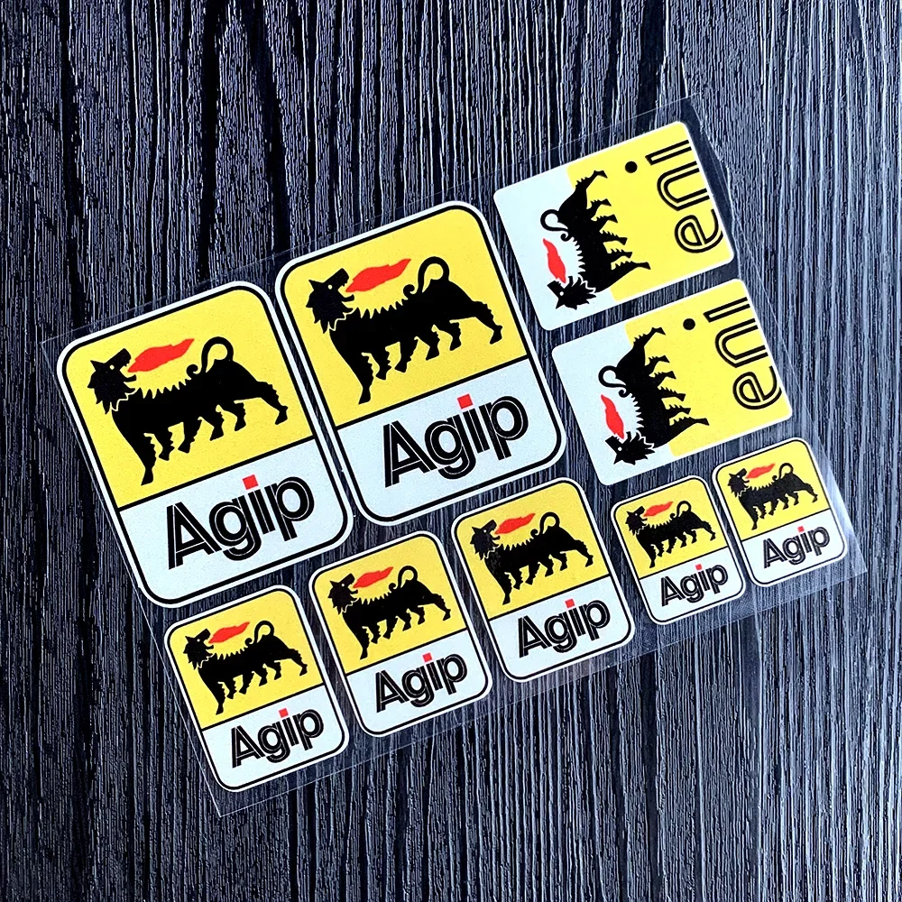 Adesivi Moto Agip Eni Lubrificanti Olio Laminato Aprilia Grafica Decalcomania Riflettente Per Benelli Yamaha Kawasaki Suzuki Honda
