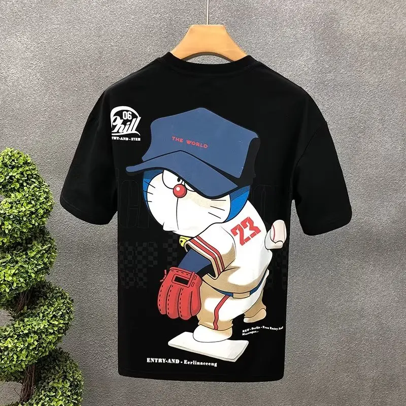 

Summer Men's Cotton T-shirt Japan Men's Cool cartoon Short Sleeve Tops High Quality White T Shirt O-neck Tee Shirt Men Clothing