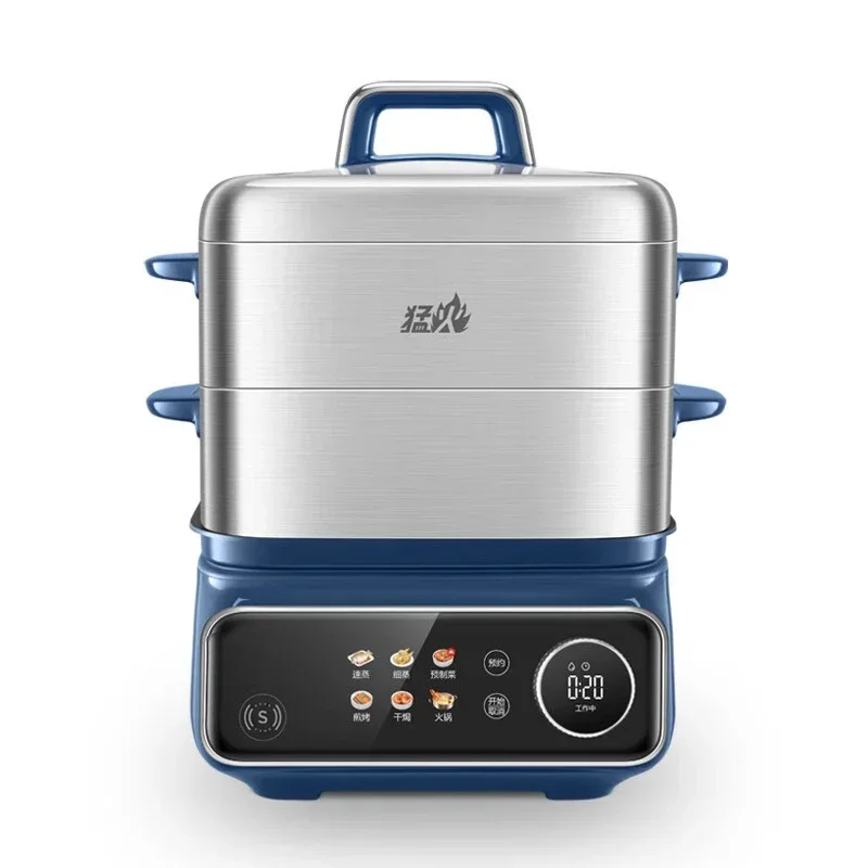 New Electric Boiler Multi-functional Three-layer Stainless Steel Large Capacity Cooking Stew Multi-functional One Steam Box