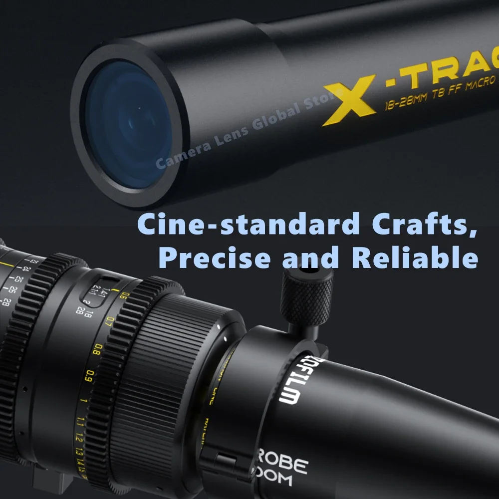DZOFilm X-Tract 18-28mm T8 0 90 렌즈 항공우주 등급 알루미늄 합금 보호 등급 lP57 0 90 직접 시야 ♪ ARRI PL)
