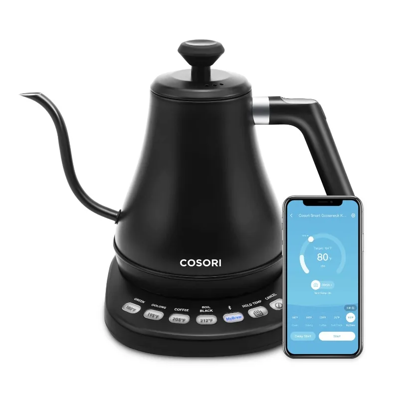 DUTRIEUX Smart Gooseneck Kettle Electric for Pour-Over with Temperature  Control,Stainless Steel ,0.8LBlack Fast Heating - AliExpress