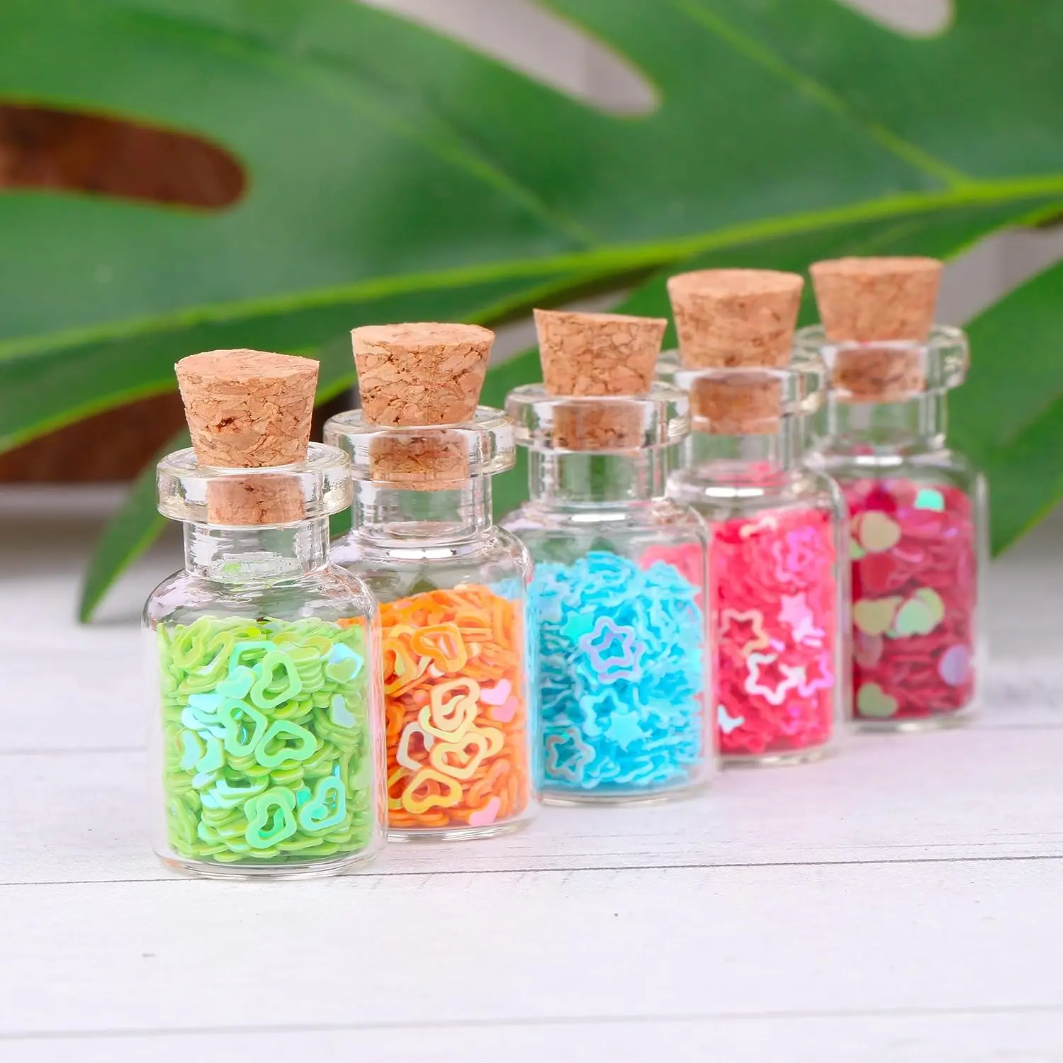 Transparent Small Glass Bottles with Cork Tiny Empty Tiny Jars DIY Craft Vials Wishing Bottles Birthday Wedding Party Favor Gift