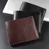 Vintage Lychee Texture Men's Wallets Short Style Coin Bag Multi Card Slots Card Holder Credit Card Bag Men Small Cash Purse 2
