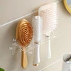 Acrylic Comb Holder Organizer Storage Shelf Clear Transparent Wall-Mounted Hair Brushes Rack Bathroom Accessories Home Shelves 5