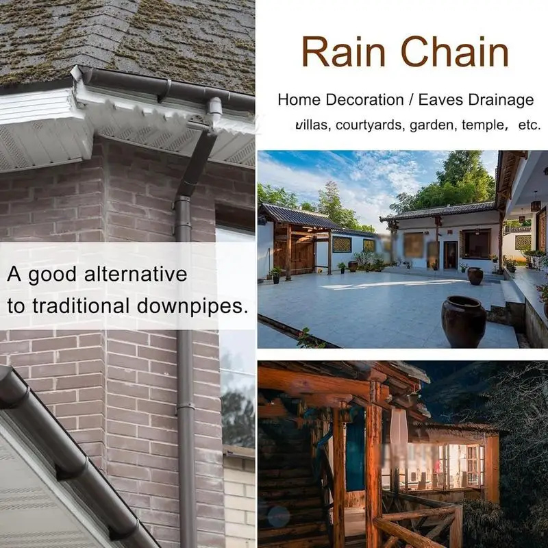 Acorn Rain Chain Rain Gutter Chain For Gutter Roof Decoration Metal Drainage Downspout Tool
