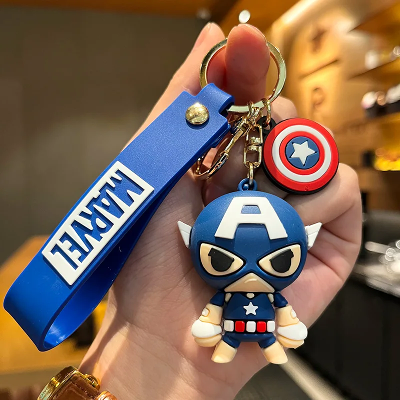 Disney Marvel Keychains for Car Iron Man Spider Man Hulk Thor Captain  America Toy Llaveros Bag Car Key Accessories - AliExpress