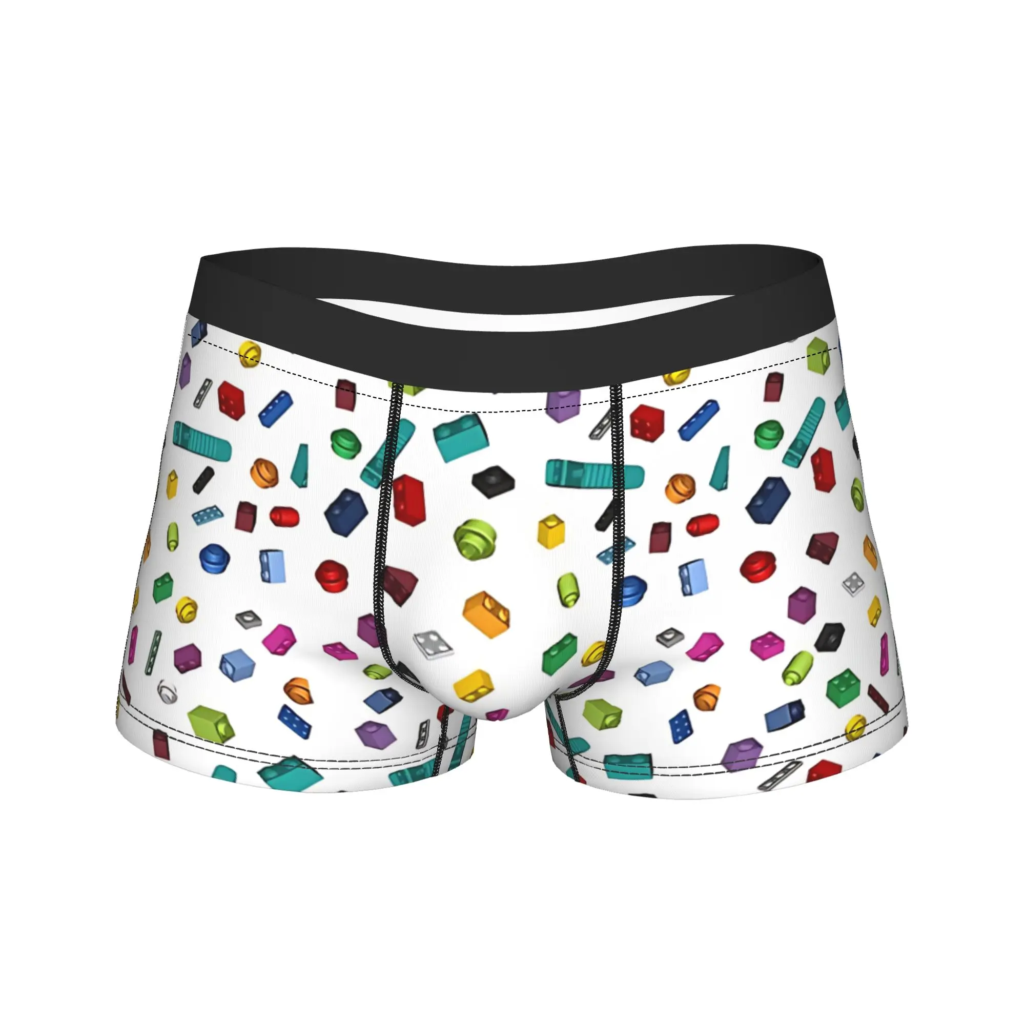 Man Building Blocks Falling Bricks Boxer Briefs Shorts Panties Soft ...
