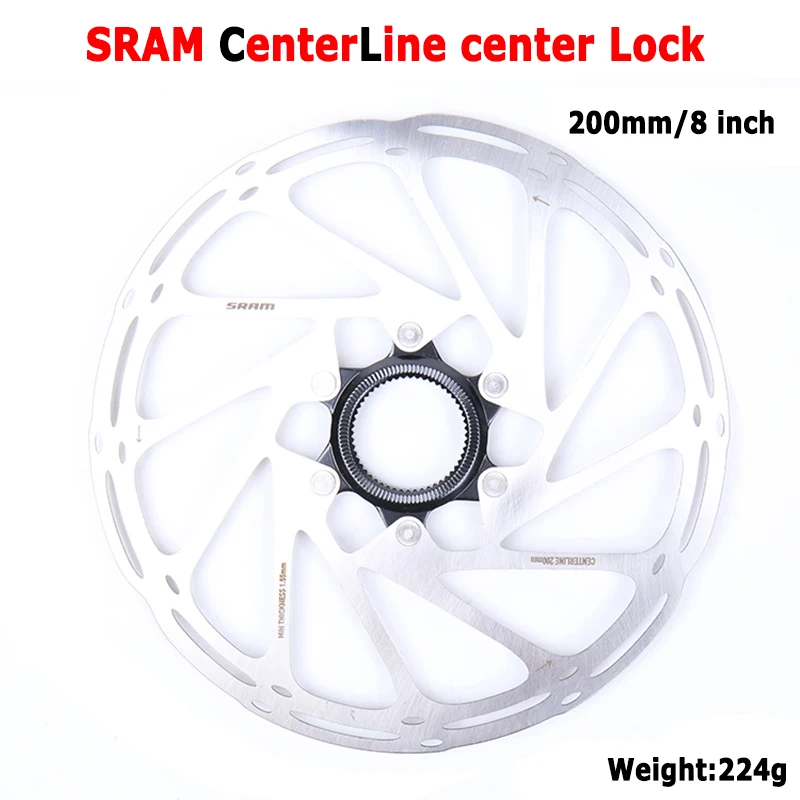 SRAM ディスクブレーキ ローター HS2 200mm センターロック Sram-内部フィルターなしのディスクブレーキローター,センター