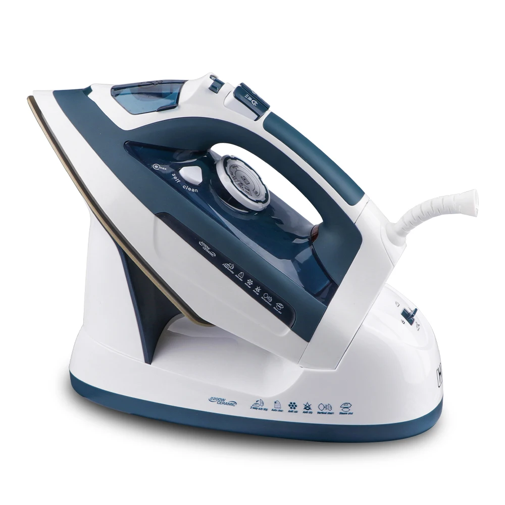 

2200W Powerful Electric Garment Steamer Steam Iron For Clothes Nonstick Soleplate With Steam Iron Support