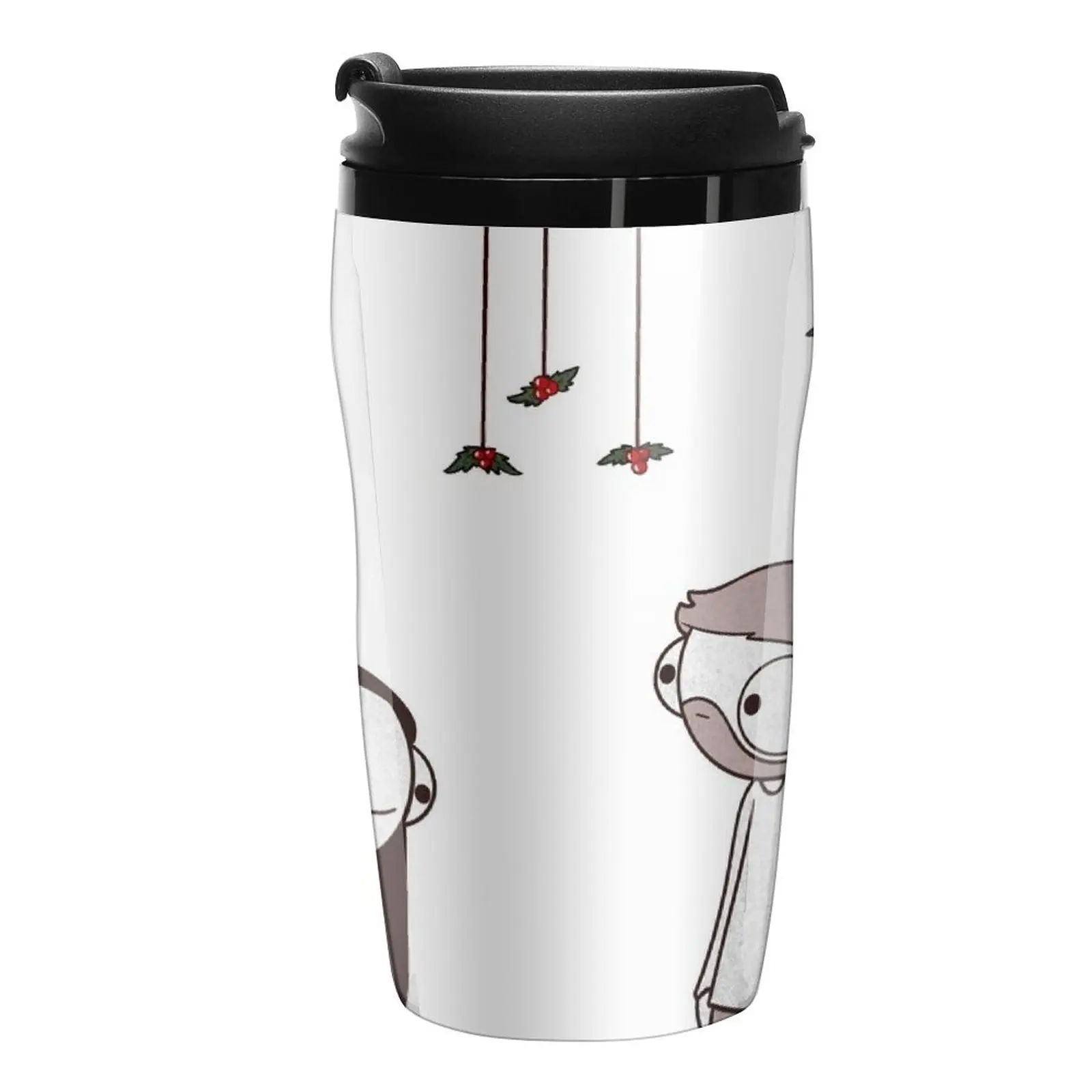 

New Mistletoe John & Catana Travel Coffee Mug Espresso Coffee Cup Black Coffee Cup
