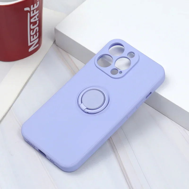 thumbnail image 1 of Funda de silicona suave magnética de lujo para iPhone 16 14 13 15 11 Pro Max XS XR 8 7 Plus SE 2020 16Pro 15Pro Fundas con soporte de anillo, 1 of 5