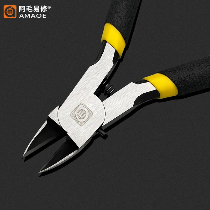 AMAOE 5" Diagonal Pliers Wire Cable Cutter Cutting Chrome Vanadium Steel High Hardness Pliers Electronics Repair Hand Tools 6