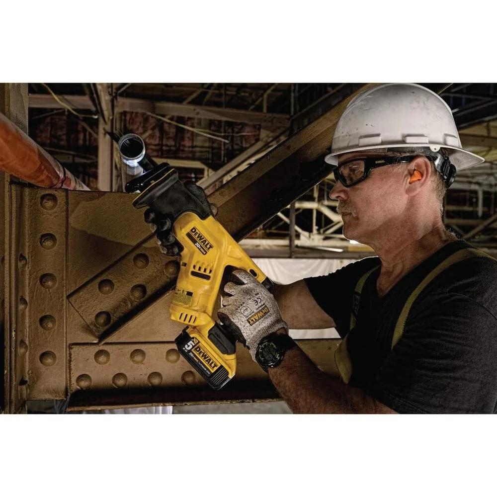 Compact Cordless Reciprocating Saw, Variable Speed with LED Light, Bare Tool Only for DIY and Professional Use