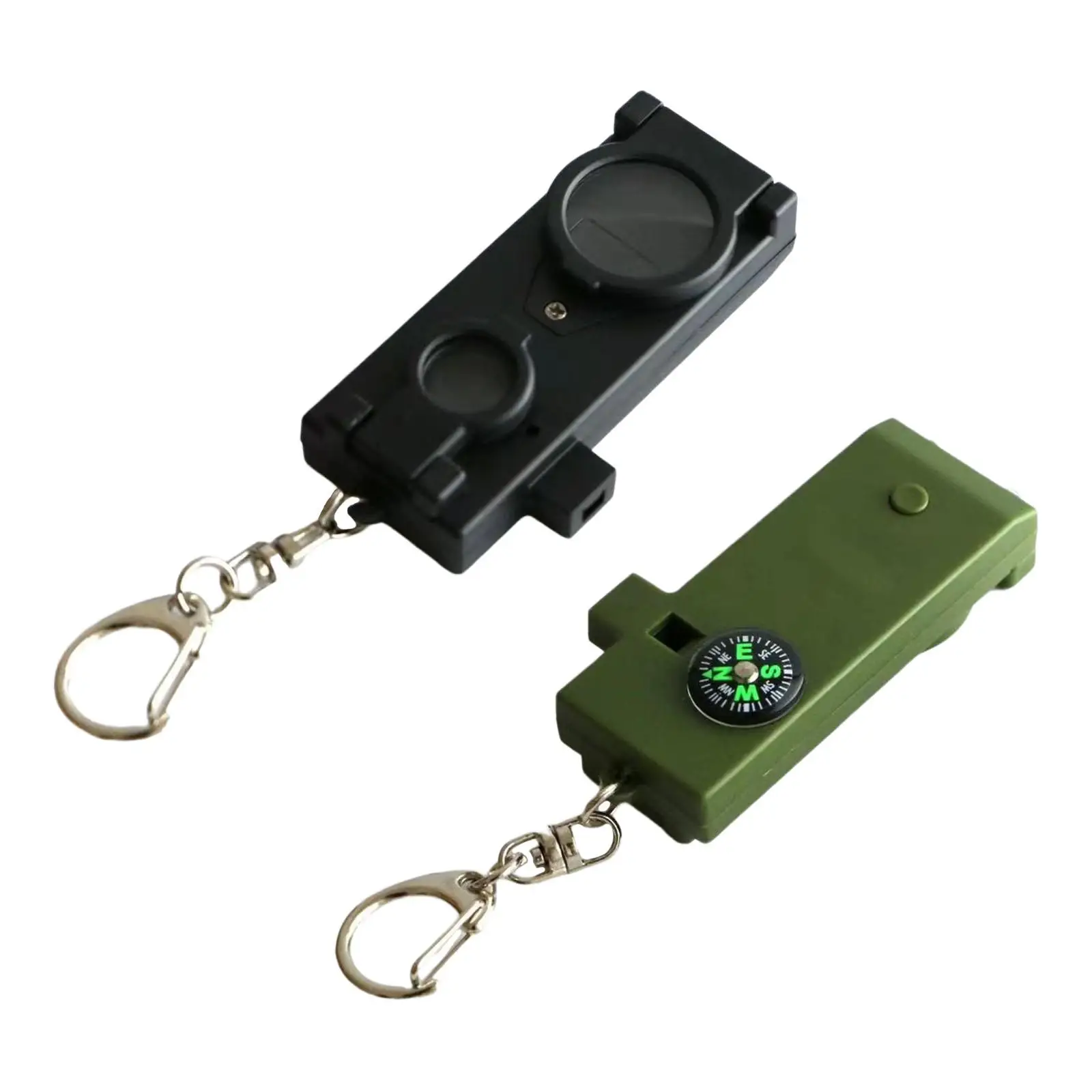Safety Outdoor Multifunctional Whistle Compass Magnifying Glass with