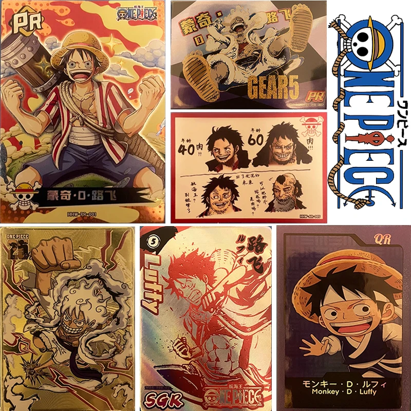 Anime One Piece Ar Pr Bor Series Collection Card Monkey D Rufy Metal Card Periferica Bidimensionale Periferica Bidimensionale