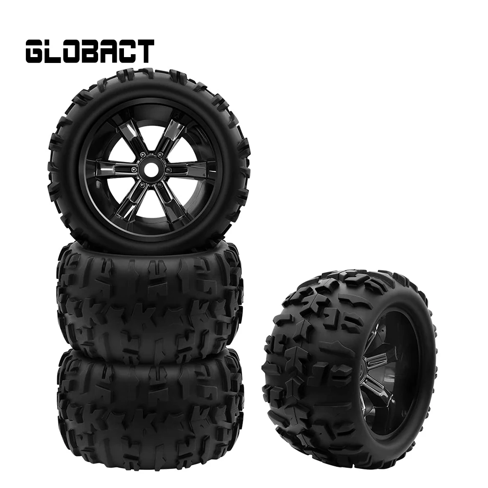 GLOBACTHexRCWheelsTiresMonsterTruckBuggyPreGluedRCTiresRims
