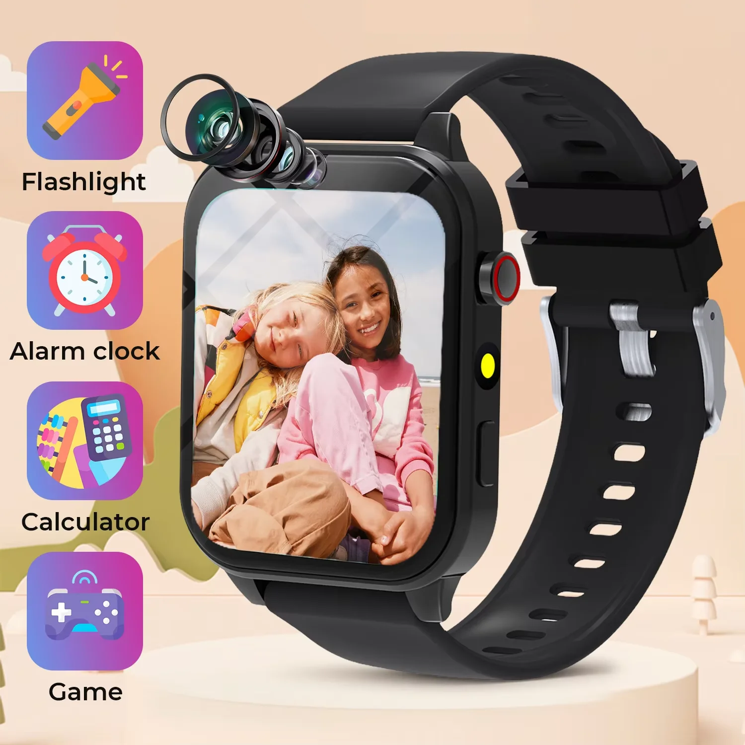 Children's Smart Watch with 1.83-Inch Full Touch Screen and Stress-Relief Games