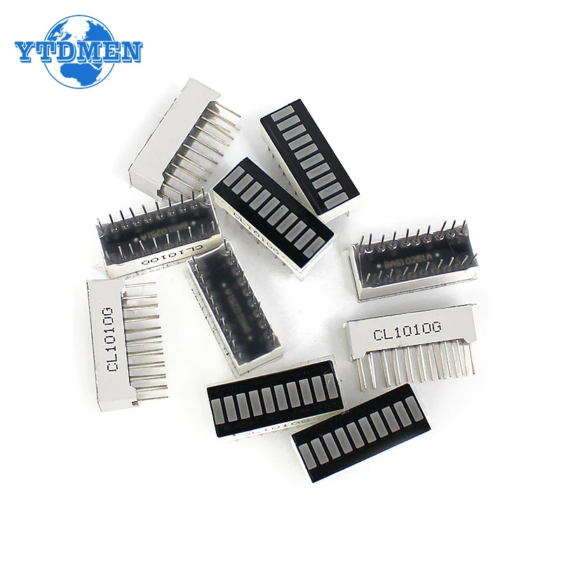 LED Digital Tube Display 10PCS LED Bar Graph 10 Segment LED Display Bargraph Module Ultra Bright Green Led board Arduino Display