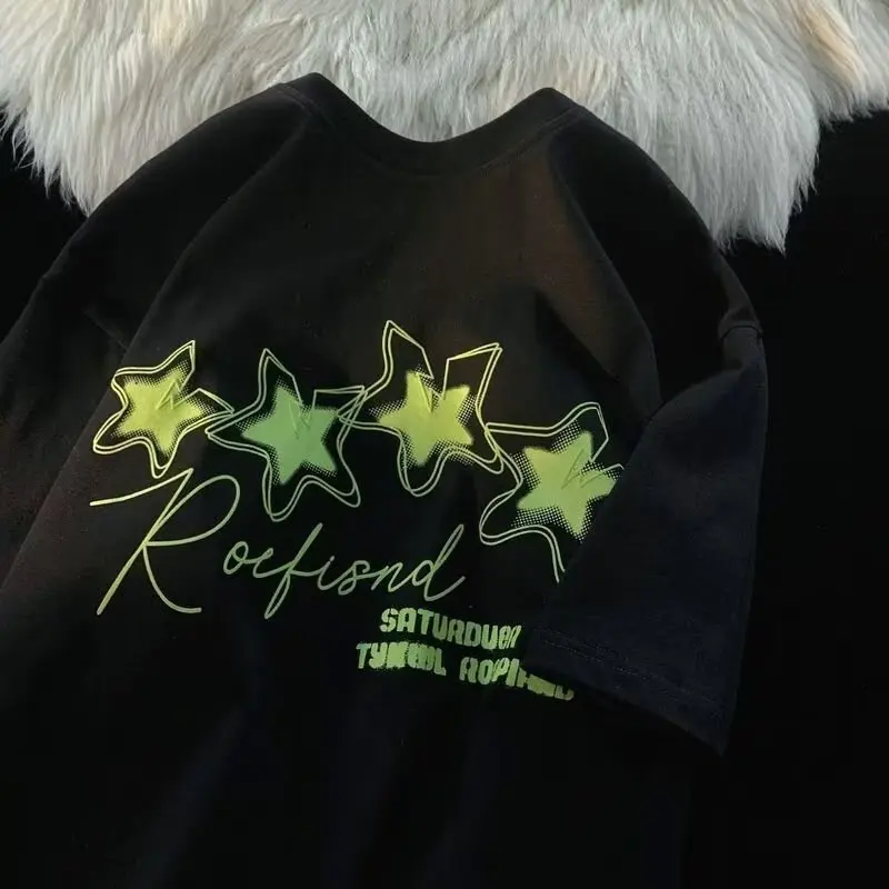 

Oversized Men T-shirt Fashion Graphic T Shirts Printing Short Sleeve Tops Harajuku Summer Loose Streetwear 90s Y2k Clothes Tees