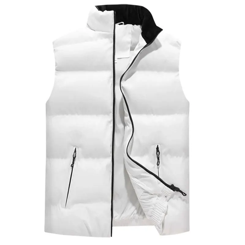 Winter Vest Men's Clothing Golf Padded Jacket Warm Waistcoat Windproof Light Vest Jacket Outdoor Sports Leisure Windbreak